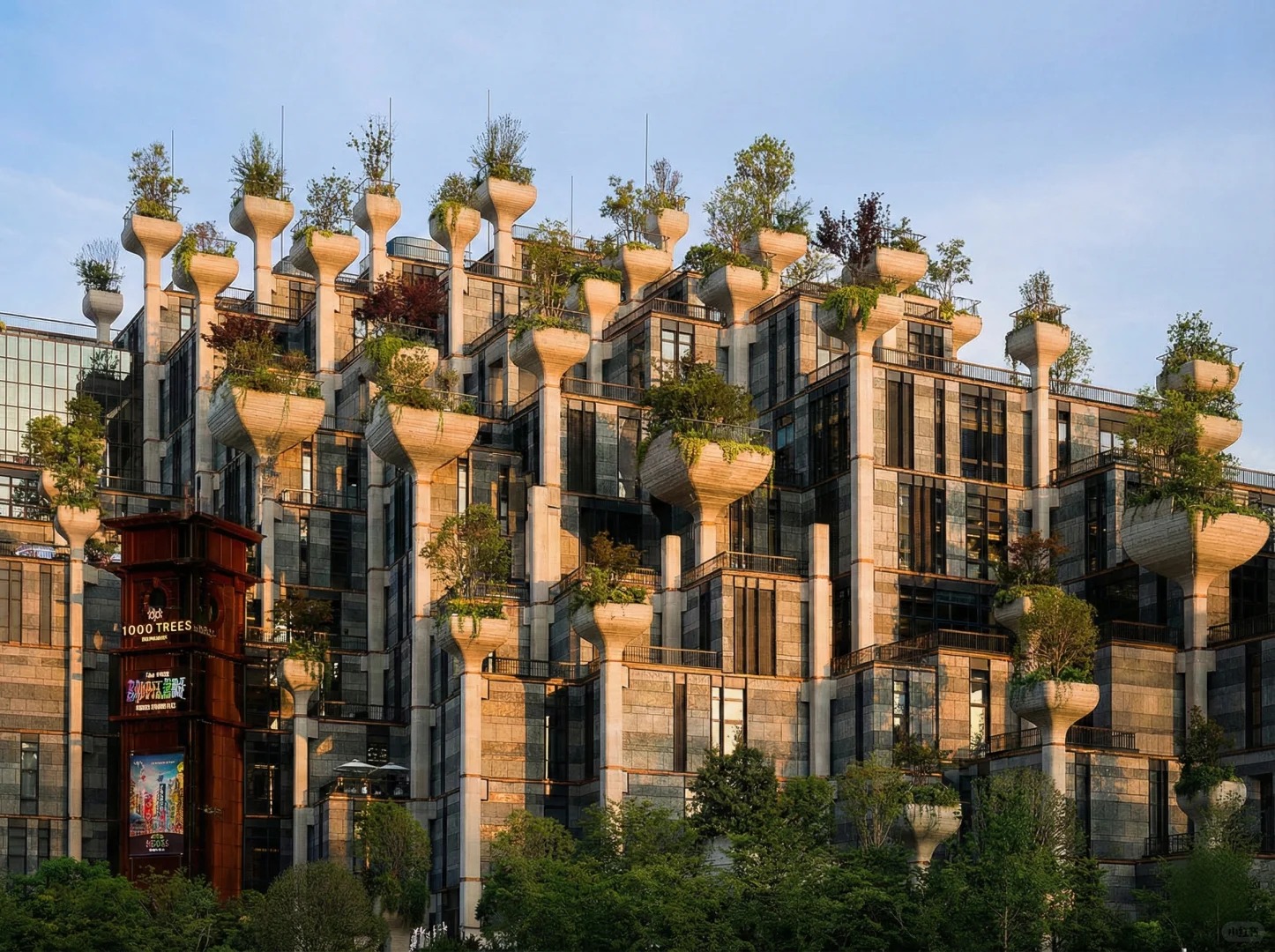 This Mall in Shanghai Looks Like a Giant Mountain Covered in Trees 🌳