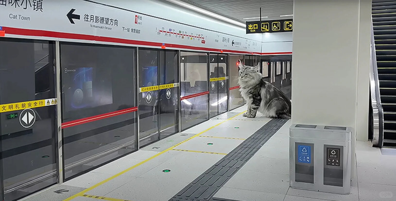 Chinese creator builds a metro station for his cats